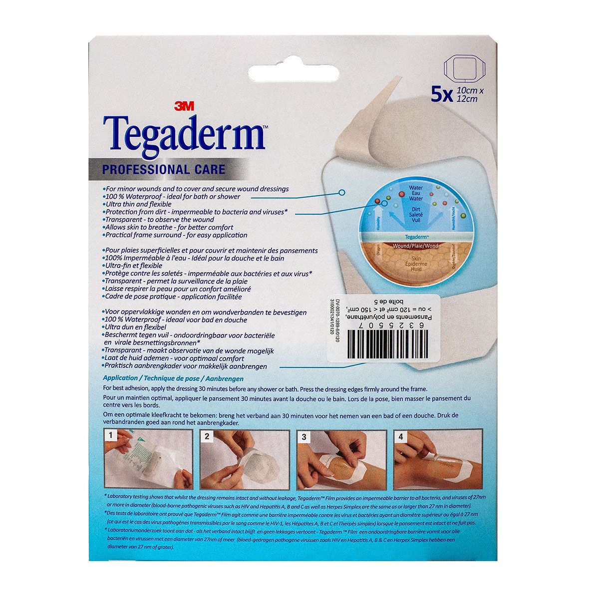 tegaderm est un pansement imperméable utilisé pour protéger une plaie