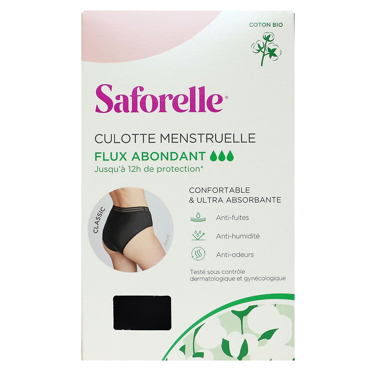 Culotte menstruelle Classic de Saforelle, féminine et confortable
