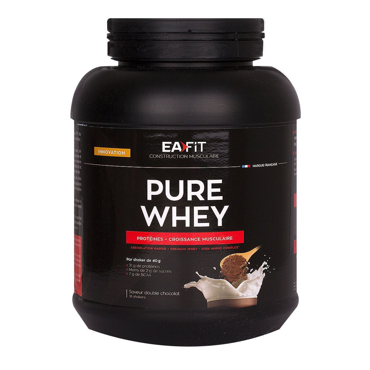 Protéine De Musculation Eafit 2,9kg Double Chocolat - Whey + Œuf Pour Prise De Masse