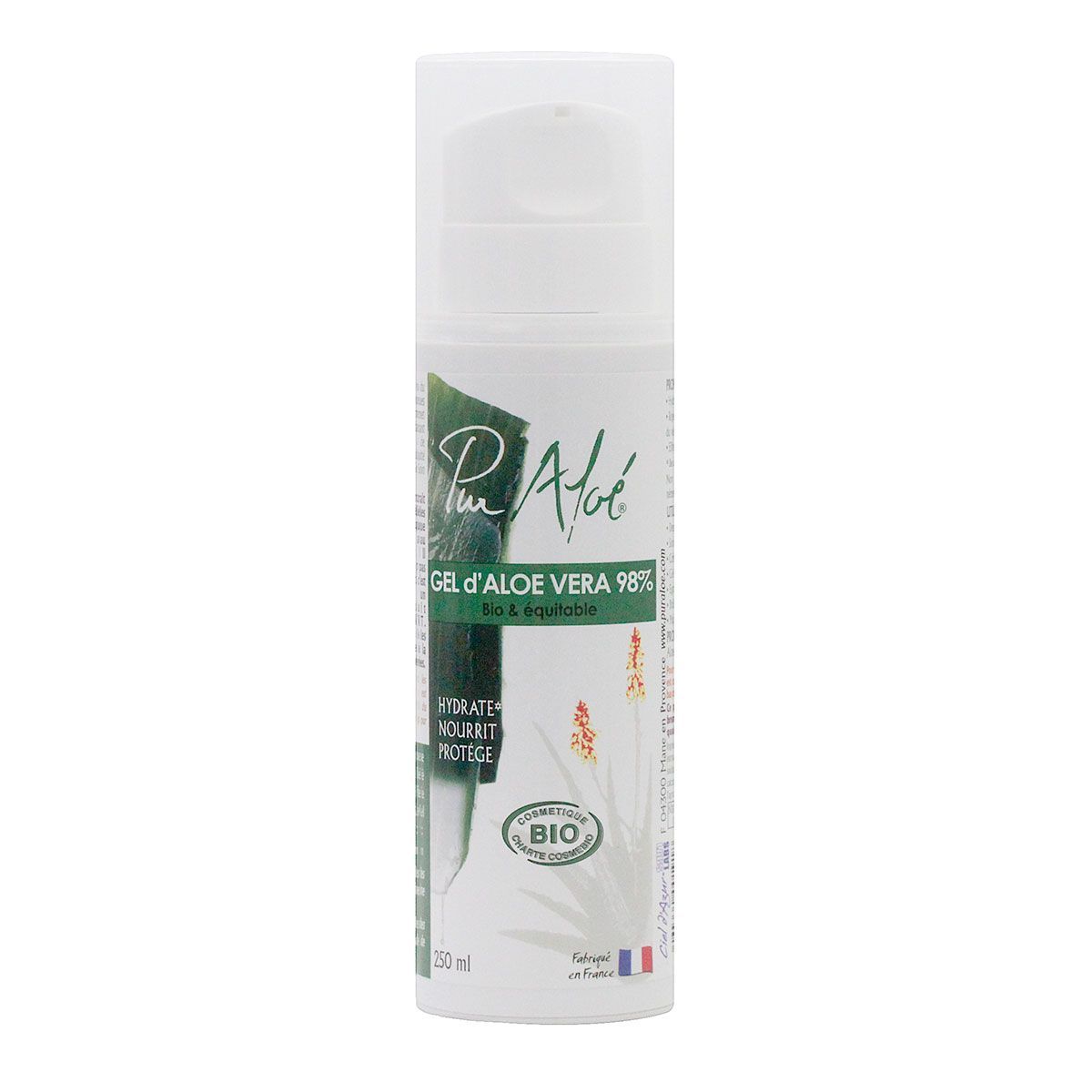 le gel d'alo vera 98% pur alo est un soin qui hydrate nourrit et protge