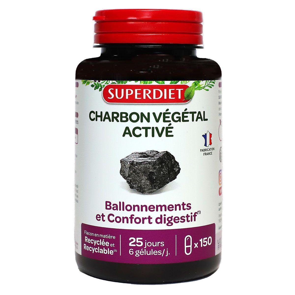 les gélules de charbon végétal activé super diet sont utilisées pour son pouvoir absorbant