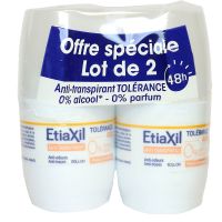 Tolérance anti-transpirant peau sensible roll-on 2x50ml