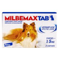 Milbemaxtab chiens >5kg 2 comprimés