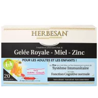 Gelée royale Miel Zinc 20 ampoules