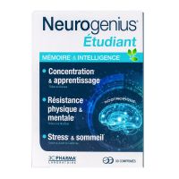 Neurogenius Etudiant mémoire et intelligence 30 comprimés