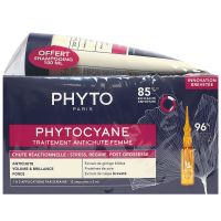 Coffret Phytocyane anti-chute réactionnele Femme 12x5ml + shampoing offert