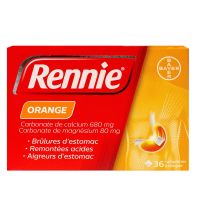 Rennie orange 36 comprimés à croquer