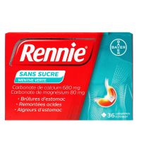 Rennie menthe verte 36 comprimés sans sucre