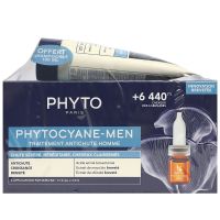 Coffret Phytocyane anti-chute réactionnelle Homme 12x5ml + shampoing offert