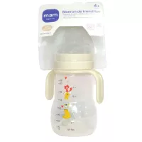 Trainer biberon de transition anti-fuites +4mois avec poignée 220ml