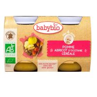 Petit pot fruits pomme abricot & céréale 2x130g