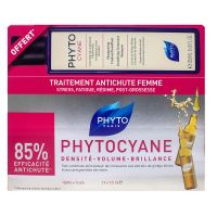 Phytoceane traitement anti-chute femme 12 ampoules + shampoing offert