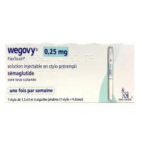 Wegovy solution injectable en stylo pré-rempli 0,25mg
