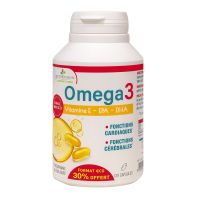 Omega 3 vitamine E - EPA - DHA fonctions cardiaques 120 capsules