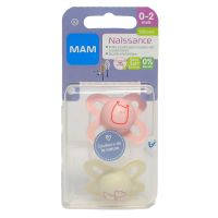 2 sucettes naissance silicone 0-2 mois
