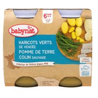 2 pots haricots verts pommes de terre colin 6 mois et +