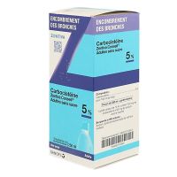 Carbocistéine 5% toux grasse adultes sirop sans sucre 250ml