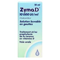 ZymadD 10 000 UI/ml solution buvable carence vitamine D 10ml