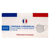 50 masques chirurgicaux Type IIR Made in France