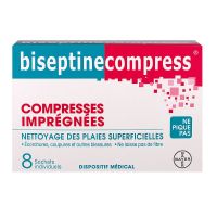 Biseptine compresses 8 sachets