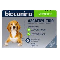 Ascatryl trio vermifuge petit chien 4 comprimés bœuf