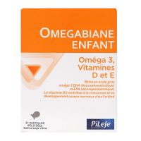 Omegabiane enfant Oméga 3 vitamines D et E 27 pastilles
