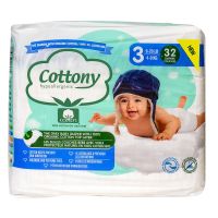 32 couches coton bio taille 3 (4-9kg)