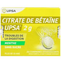 Citrate bétaïne 20 comprimés menthe 2g
