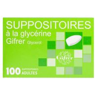 100 suppositoires à la glycérine