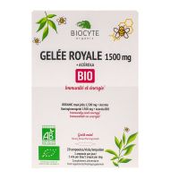 Gelée royale 1500mg + acérola bio 20 ampoules