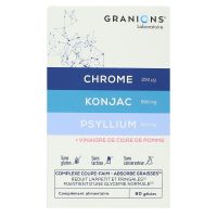 Complexe coupe faim Konjac Chrome Psyllium 60 comprimés