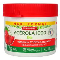 Acerola 1000 bio vitamine C réduction fatigue 60 comprimés