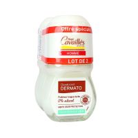 Dermato Homme déodorant peaux sensibles 48h roll-on 2x50ml