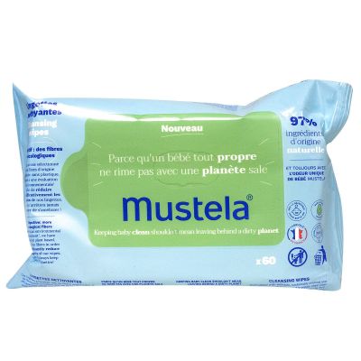 Mustela lingettes nettoyantes lot 5x 60 lingettes MUSTELA- EXPANSCIENCE  3504105037864