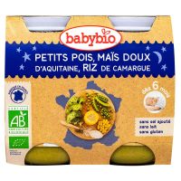 Petit pot bonne nuit petits pois maïs & riz 2x200g