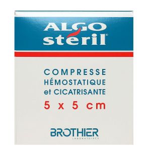 Algo Steril 10 compresses hemostatiques et cicatrisantes 5x5cm