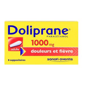 Doliprane 1000mg 8 suppositoires