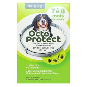 Octo Protect 7-8 mois 1 collier 70cm pour chiens +8kg