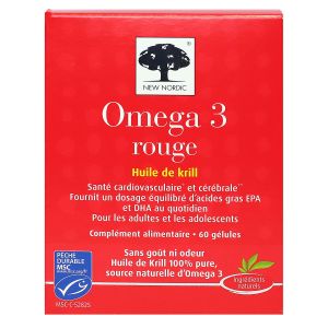 Omega 3 Rouge huile de krill 60 gélules