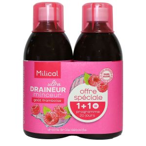 Ultra draineur Minceur goût framboise 2x500ml