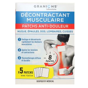 Décontractant musculaire 5 patchs anti-douleur