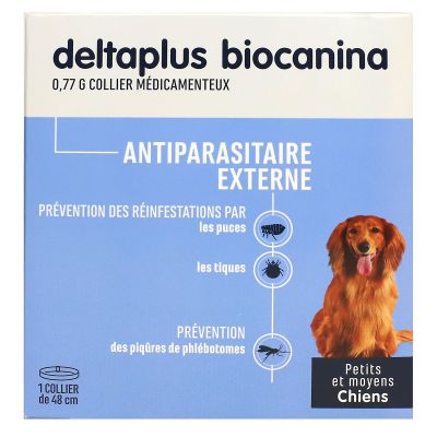 Deltaplus collier 48cm antiparasitaire 0,77g petit et moyen chien