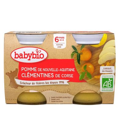 Pommes clémentines 6mois+ 2x130g