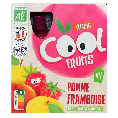 Cool fruits pomme framboise 4x90g