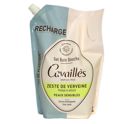 Eco-recharge gel bain douche peau sensible zeste verveine 1L