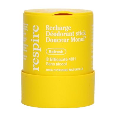 Refresh deodorant stick douceur monoi recharge bio 50g