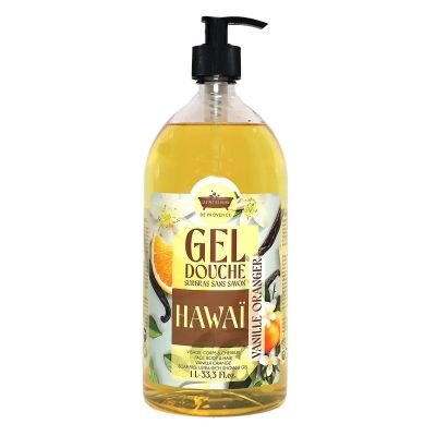 Gel douche sans savon Hawai Vanielle Oranger 1 Litre