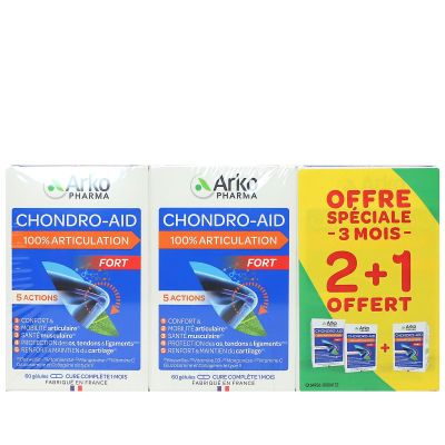 Chondro-Aid Fort 100% articulations 180 gélules