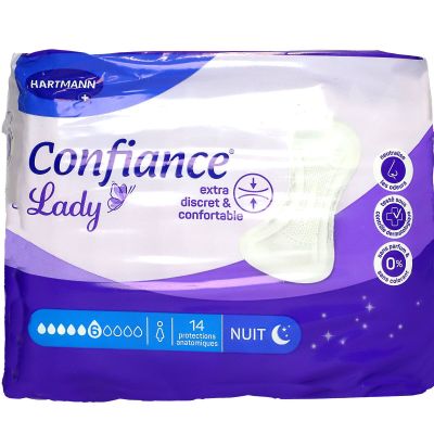 Lady 14 protections anatomiques nuit 6 gouttes