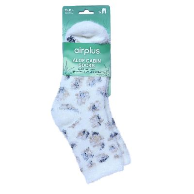 Chaussettes hydratantes motifs blanc cassé taille 35-41